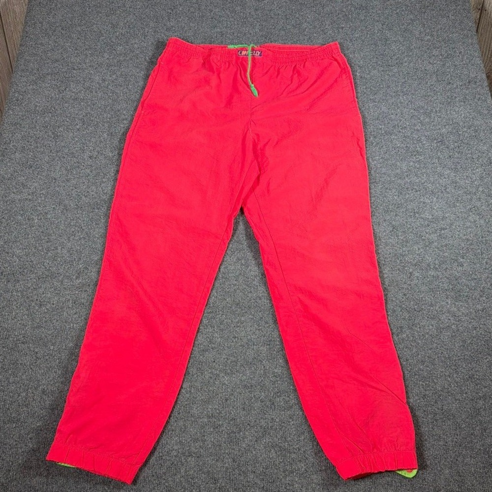 Connelly Ski Pants Womens Large Hot Pink Neon Green Vintage 80s 90s USA